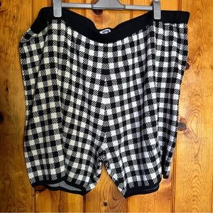 Future Collective Knit Gingham Checkered Biker Shorts